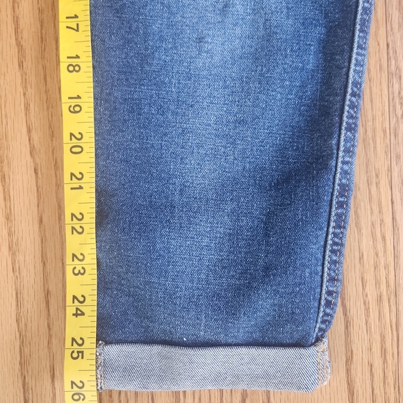 74 Signature Levi Strauss Heritage Boyfriend women's cropped  jeans size W27 - Picture 6 of 6